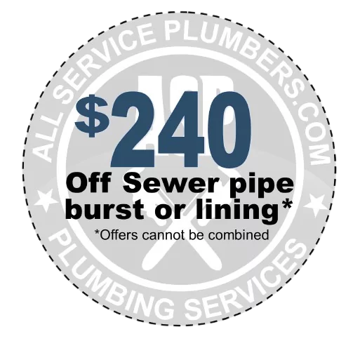 $240 Discount off of Sewer Repair Service, Pipe Burst or Lining