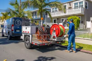 ASP Plumber Preparing Hose For Plumbing