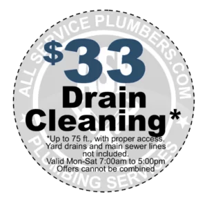 Drain cleaning coupon for $79