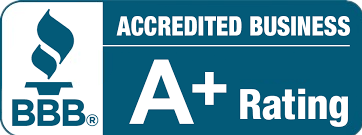 Better Business Bureau A+ rating badge for accredited businesses