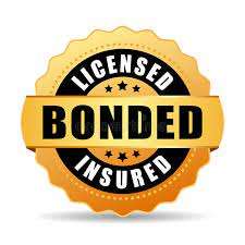 badge showing licensed, bonded, and insured